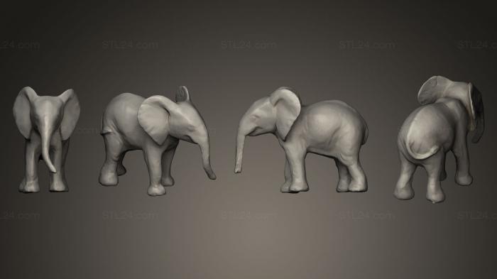 Статуэтки животных (Слон игрушка, STKJ_0411) 3D модель для ЧПУ станка